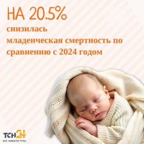 Более чем на 20% снизилась младенческая смертность в Тульской области в 2025 году