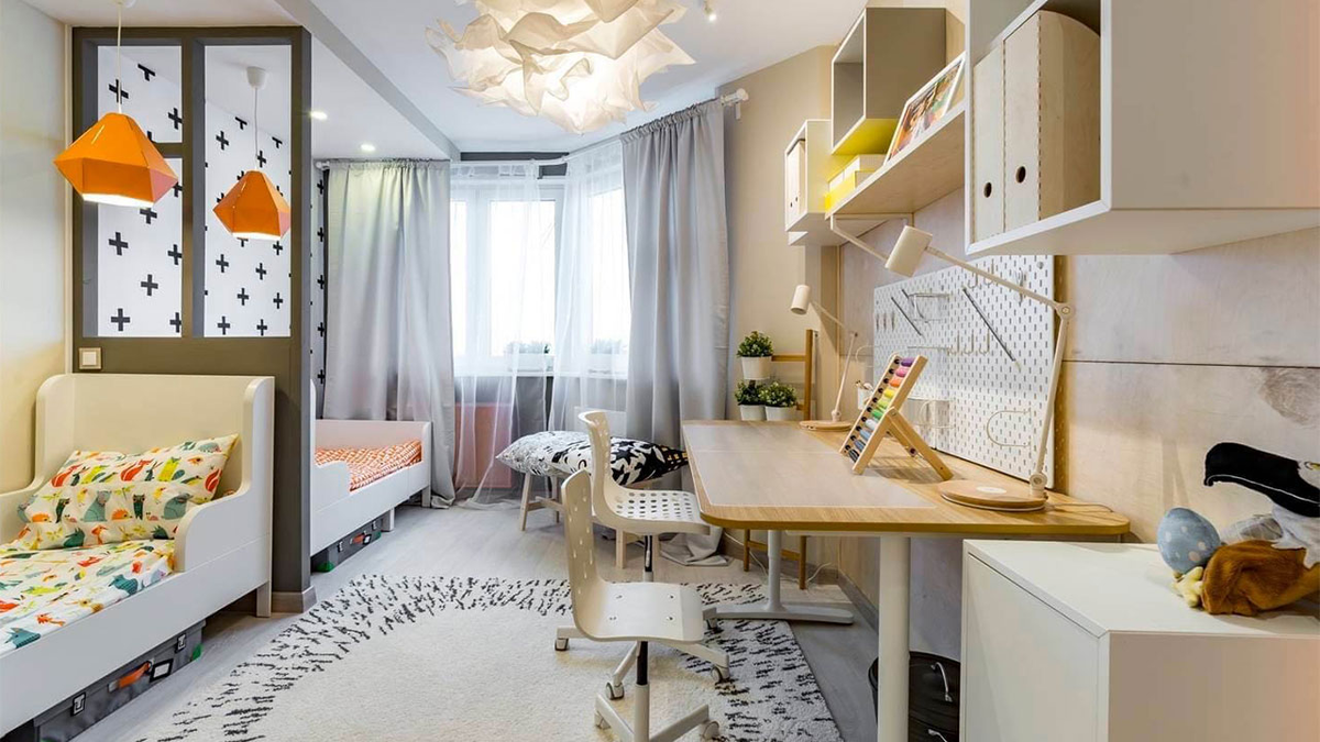 Как эффективно разделить комнату для двух детей: идеи и советы