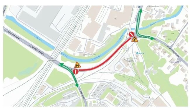 В понедельник, 30 марта, в Туле временно ограничат движение транспорта на улице Демонстрации
