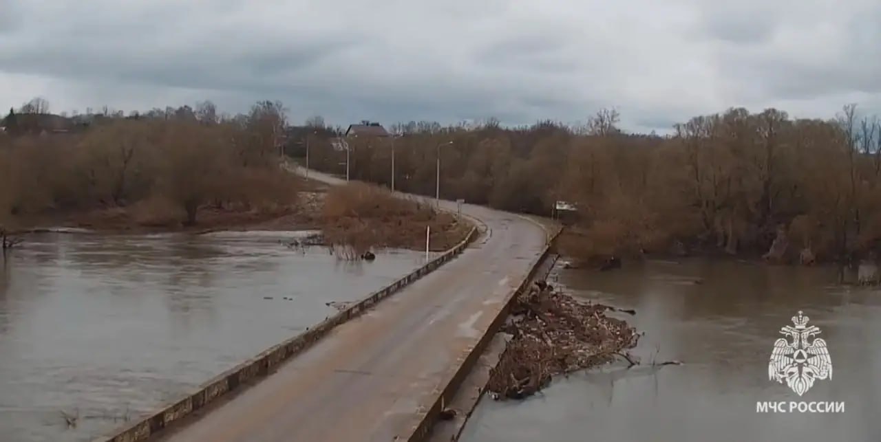 В Дубенском и Щекинском районах освободились от воды два низководных моста