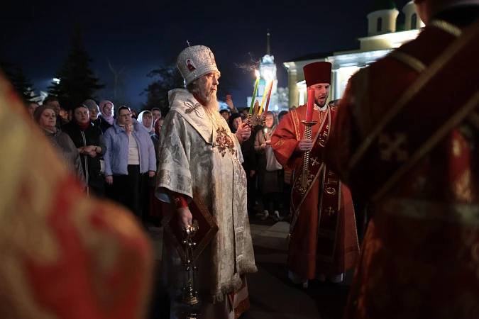 Пасхальные службы состоялись во всех приходах Тульской области в ночь с 11 на 12 апреля