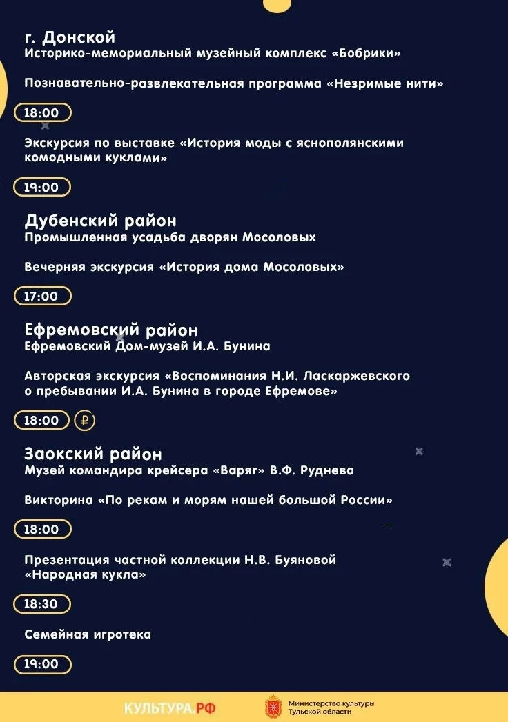 Ночь музеев пройдёт в Тульской области уже в эти выходные Ночь музеев пройдёт в Тульской области уже в эти выходные