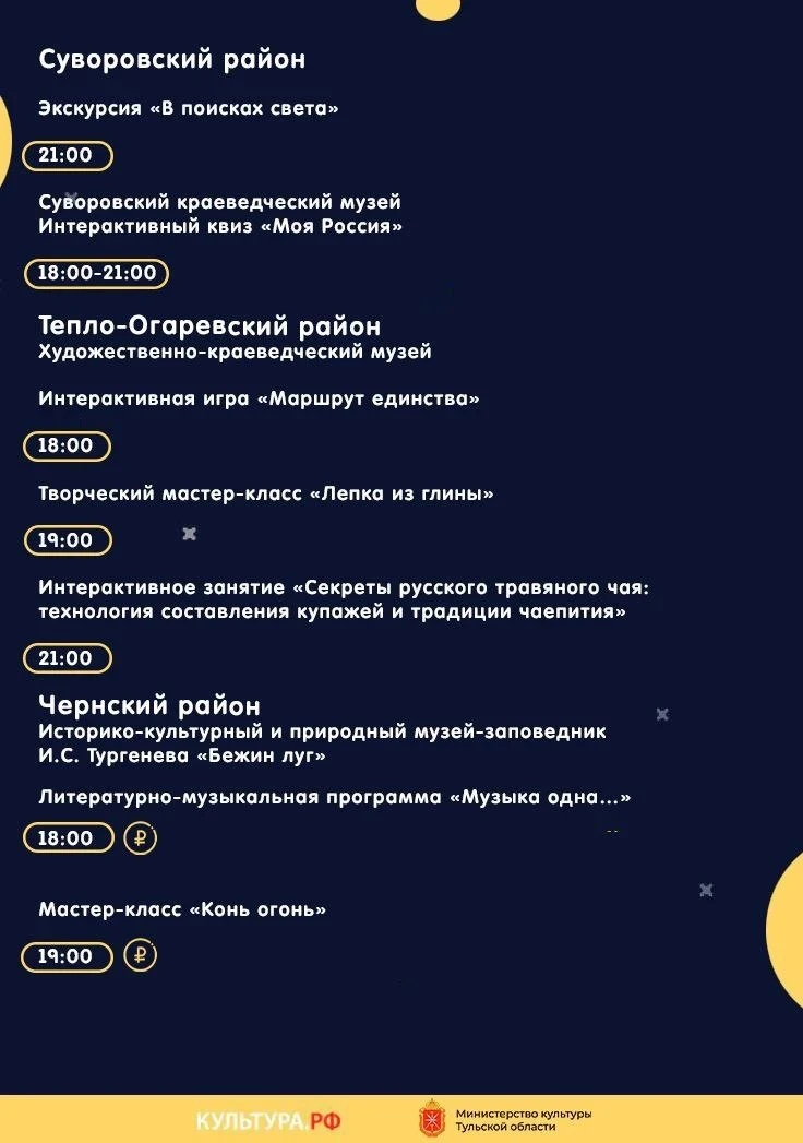 Ночь музеев пройдёт в Тульской области уже в эти выходные Ночь музеев пройдёт в Тульской области уже в эти выходные