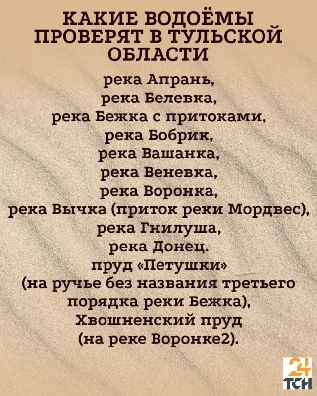 В Тульской области проверят 32 водоема и выявят опасные: в списке «Петушки», Воронка и Гнилуша