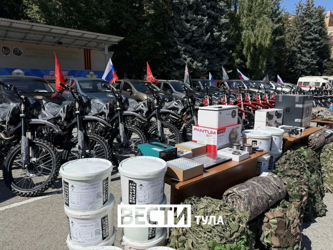 Автомобили, мотоциклы и квадроциклы, электрогенераторы, аптечки, маскировочные сети и другие необходимые вещи доставят тульским бойцам в зону СВО Автомобили, мотоциклы и квадроциклы, электрогенераторы, аптечки, маскировочные сети и другие необходимые вещи доставят тульским бойцам в зону СВО