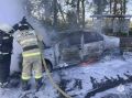 В Узловском районе сгорел автомобиль