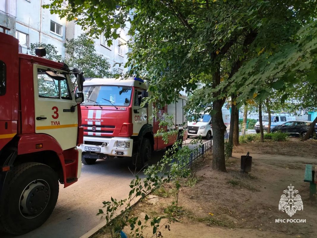 Тульские спасатели потушили пожар в многоэтажке Тульские спасатели потушили пожар в многоэтажке